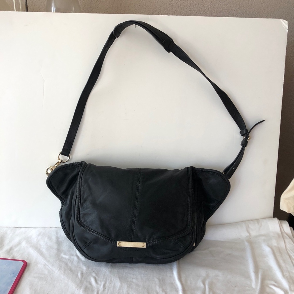 Alexander Wang Iris Cross Body Messenger bag black lamb leather